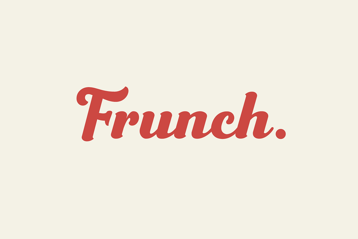 Frunch, a Script Font by Nasir Udin