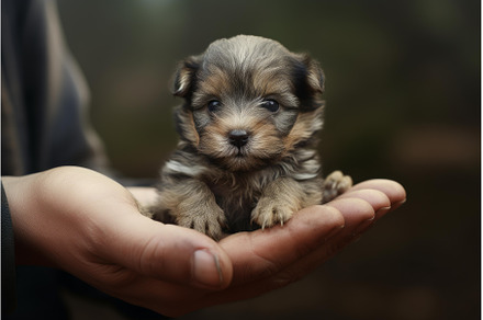 Fluffy Small puppy. Generate Ai, an Animal Photo by Ylivdesign