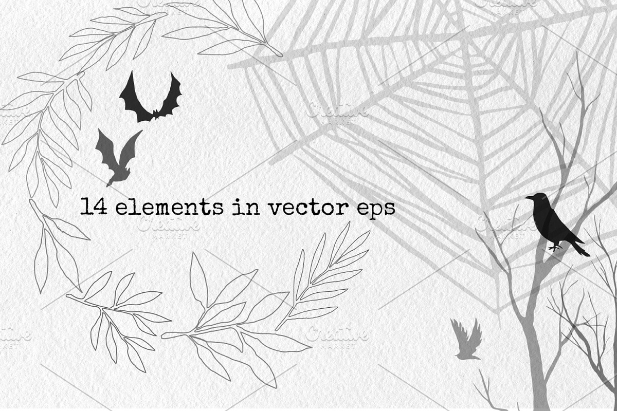 Watercolor set Dark Forest, an Illustration by Noli Molly Store (Photo 5 of 11)