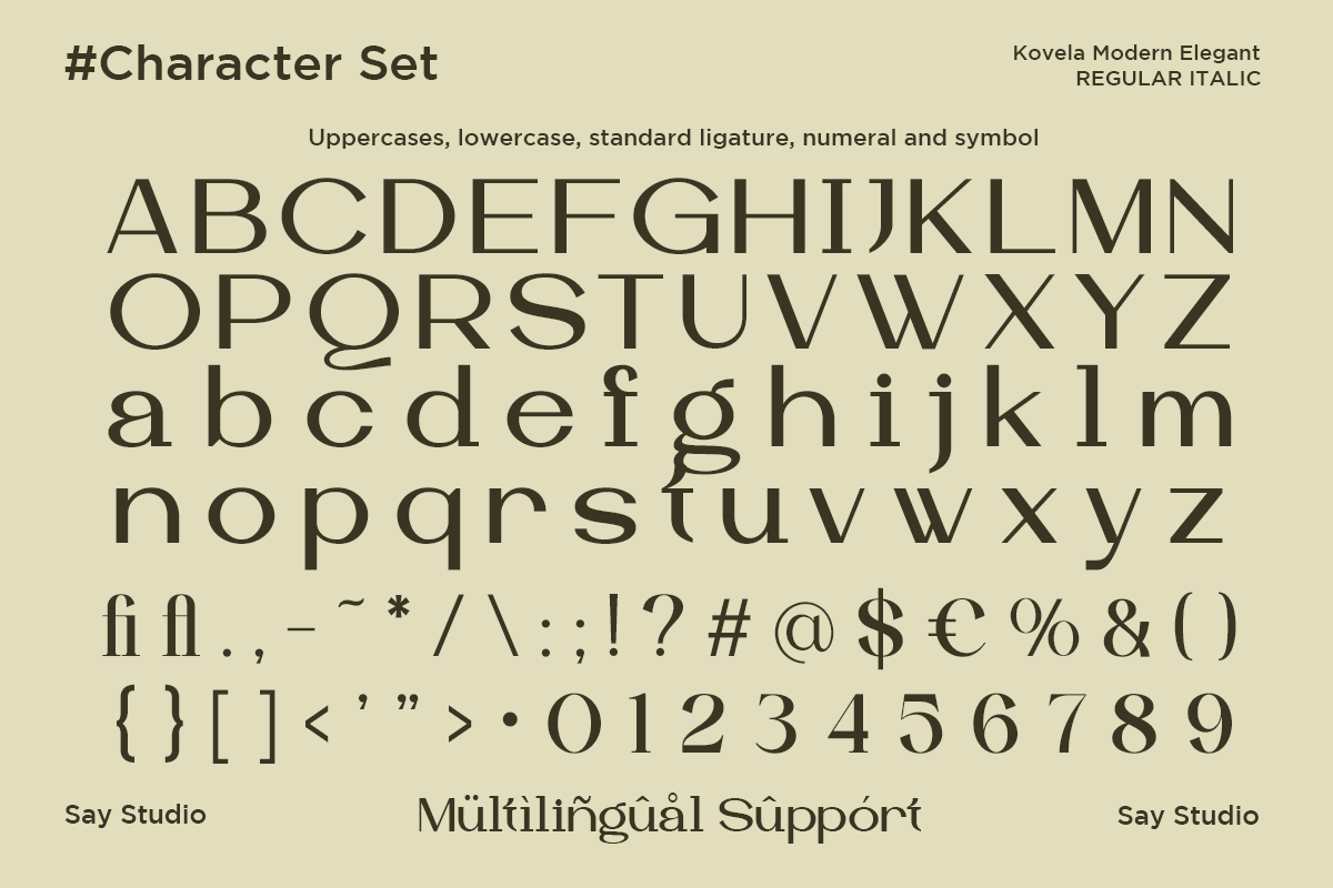 Luxury Ligature Sans Font - Kovela, a Sans Serif Font by Say Studio (Photo 10 of 11)