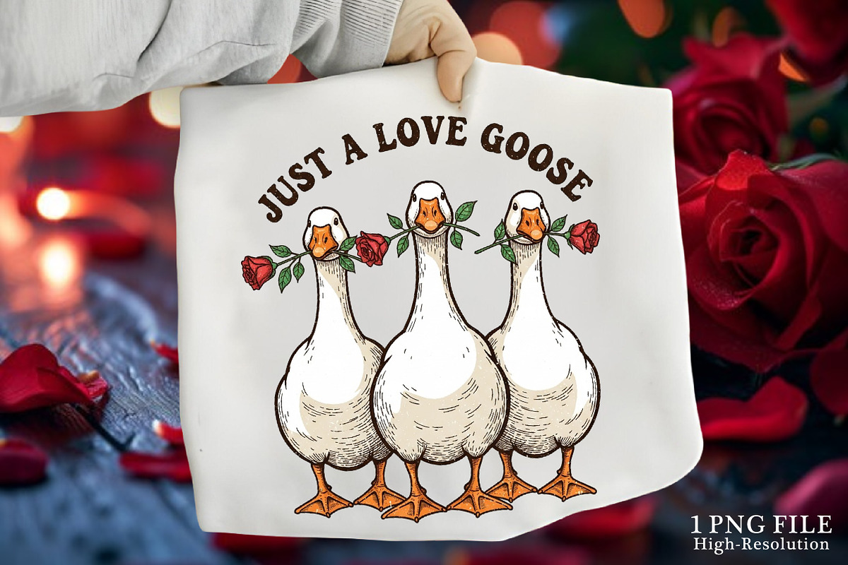 Just A Love Goose PNG, Valentine's, an Illustration by Canvas Craft (Photo 1 of 7)