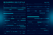 Sci Fi Dividers Set, an Illustration by Olga Ryzychenko (Thumbnail 2 of 2)