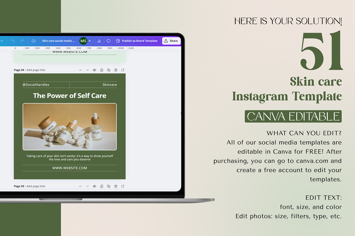 Skincare Instagram Marketing Temp, a Social Media Template by Snapybiz (Photo 8 of 10)