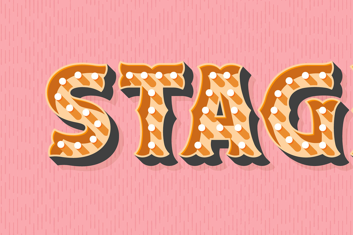 Retro marquee show alphabet design, an Object Graphic by RevelStockart (Photo 3 of 4)