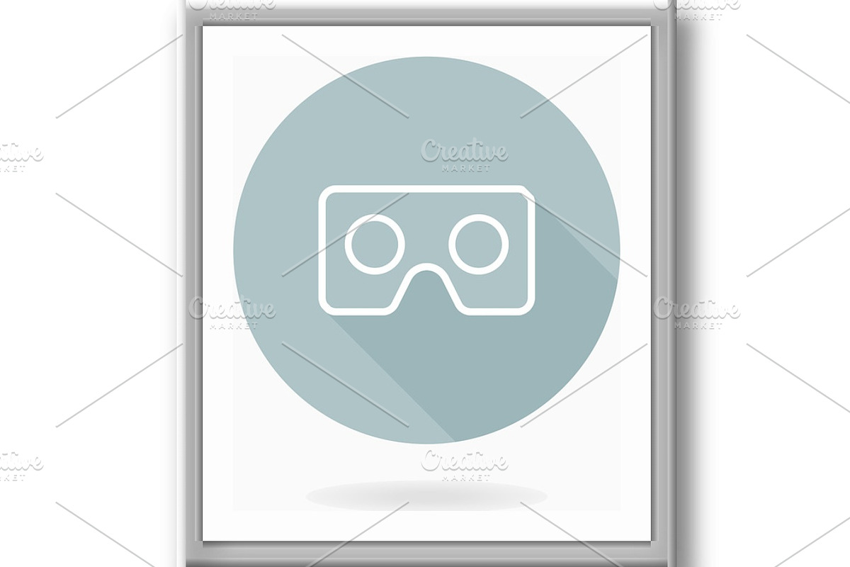 Vector Flat Icon . VR Logo, an Outline Icon by FineArtStudio (Photo 3 of 3)