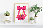 Coquette Boxing Gloves Pink Png, an Illustration by Craft Nest (Thumbnail 5 of 6)