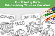Transportation Coloring Book for Kid, an Education Illustration by Mohammad Sarfaraz (Thumbnail 4 of 17)