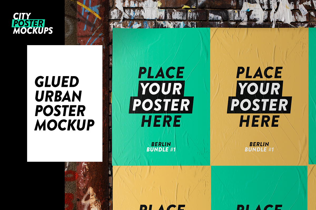 Glued Urban Poster Mockup, a Product Mockup by City Poster Mockups (Photo 1 of 3)