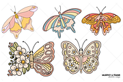 Butterfly Clipart Summer Clip Art, a Graphic by Murphy & Frank (Thumbnail 2 of 5)