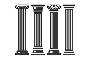 Ancient Columns Icon Set