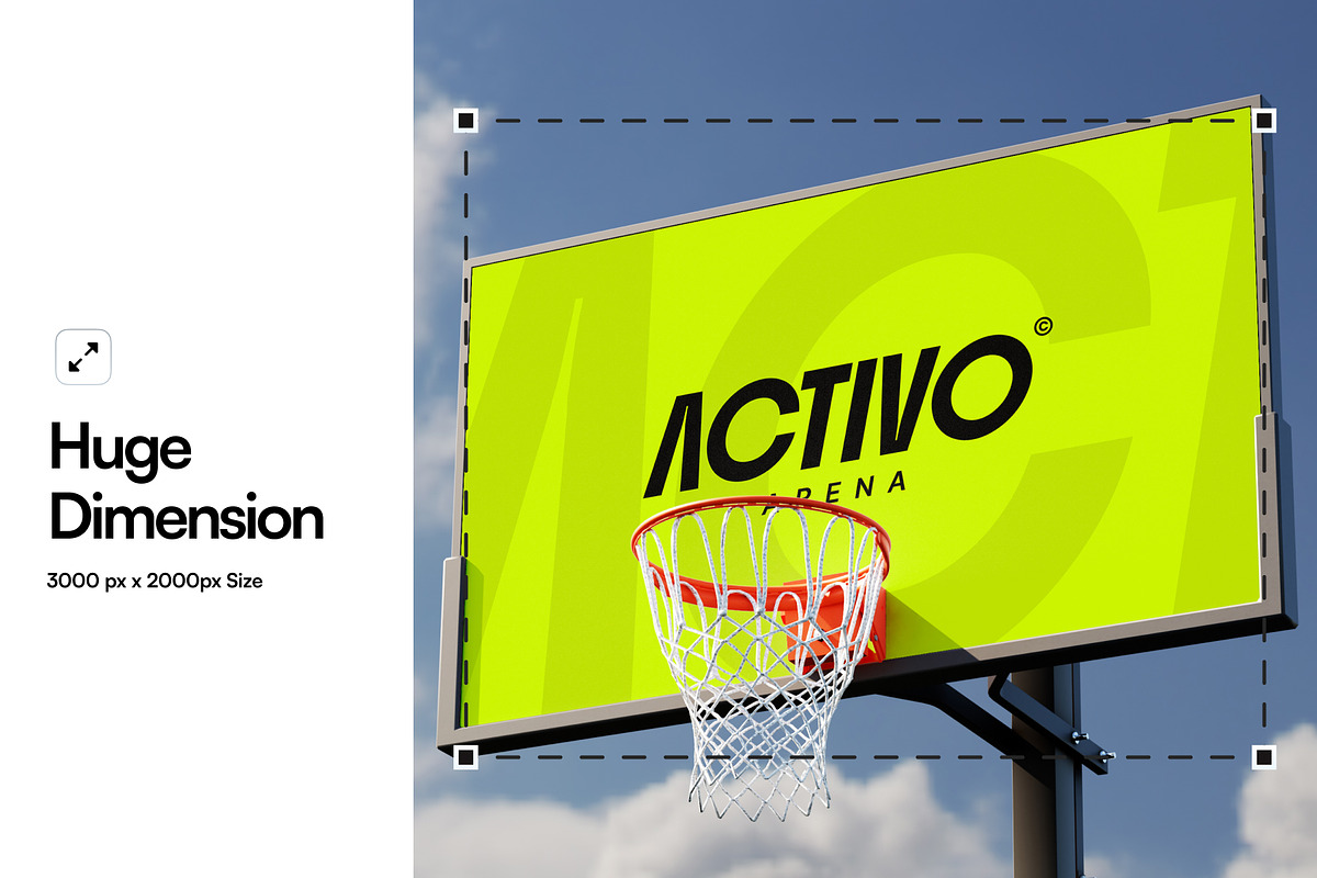 Basketball Backboard Mockup, an Advertising Mockup by SLAB! Design (Photo 2 of 6)