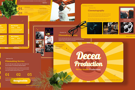 Decea - Movie Production Googleslide, a Presentation Template by Dhabee