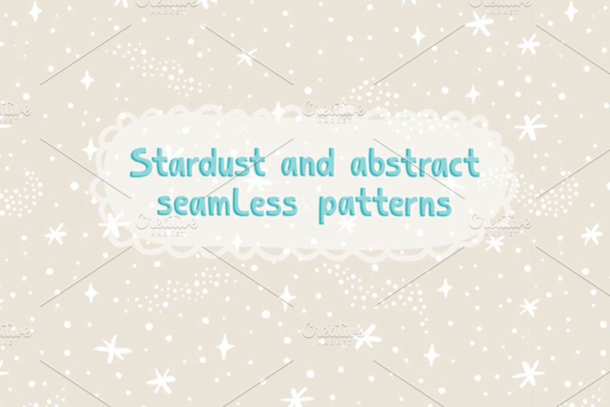 Stardust seamless patterns set