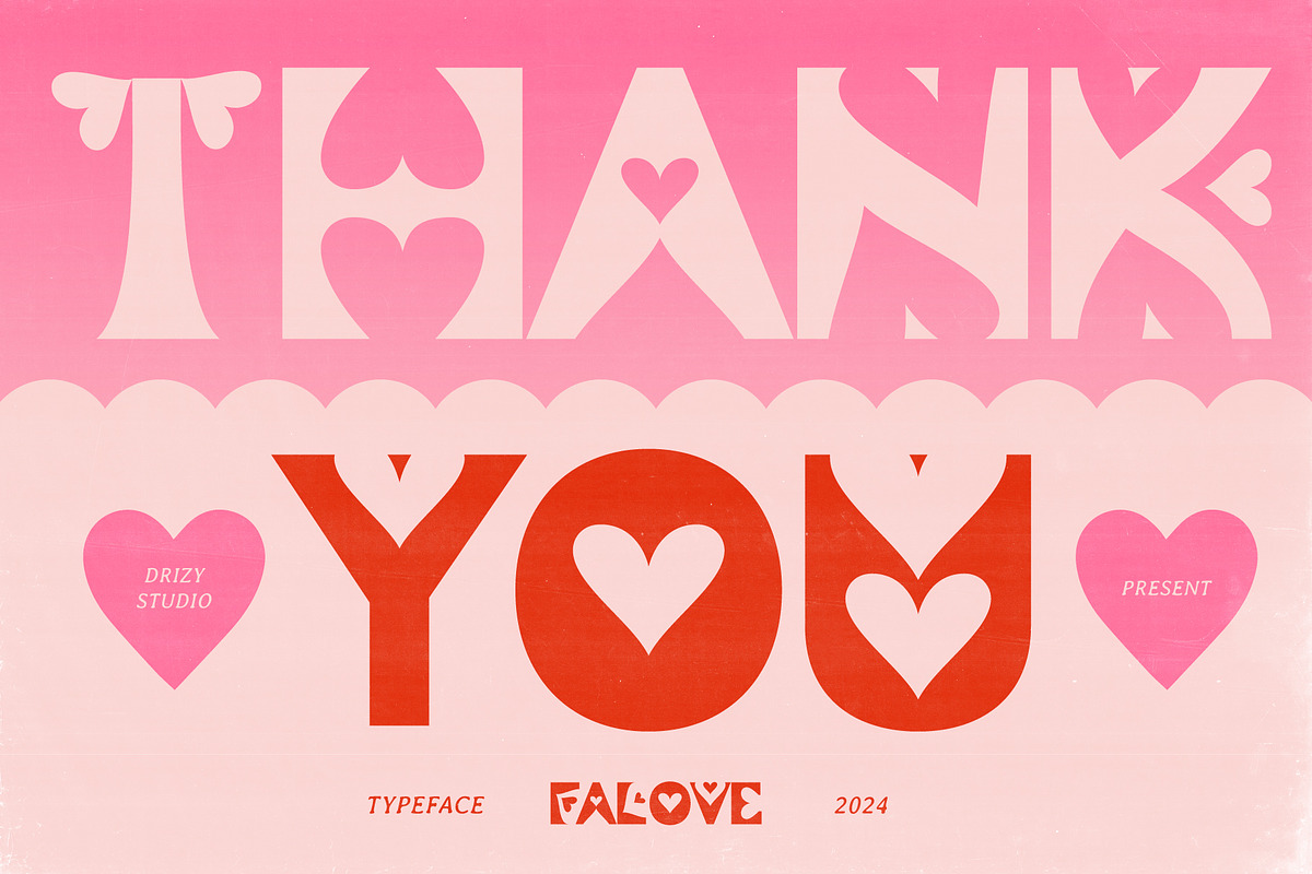 Falove - Heart Dingbat Display Font, a Symbol Font by Drizy (Photo 10 of 10)