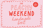 Peachy Weekend Handwritten Font, a Handwritten Font by supfonts (Thumbnail 1 of 9)
