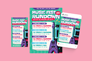 Music Fest Schedule Event Flyer, a Flyer Template by MMPixelCraft (Thumbnail 2 of 4)