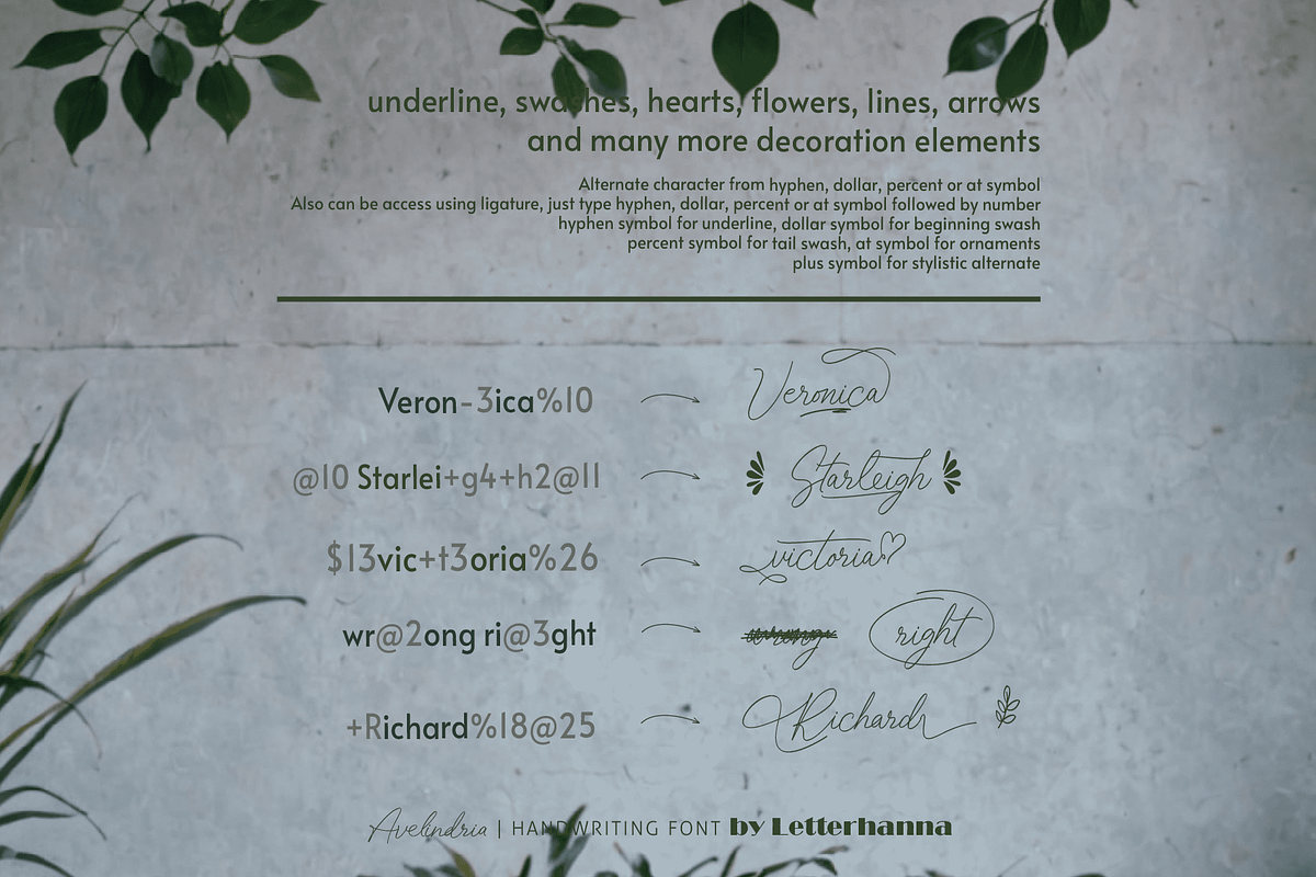 Avelindria Font, a Handwritten Font by Letterhanna Studio (Photo 17 of 19)