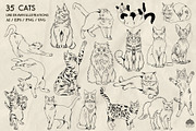 Cats Line Art + Procreate, an Animal Illustration by Skliarova (Thumbnail 3 of 3)