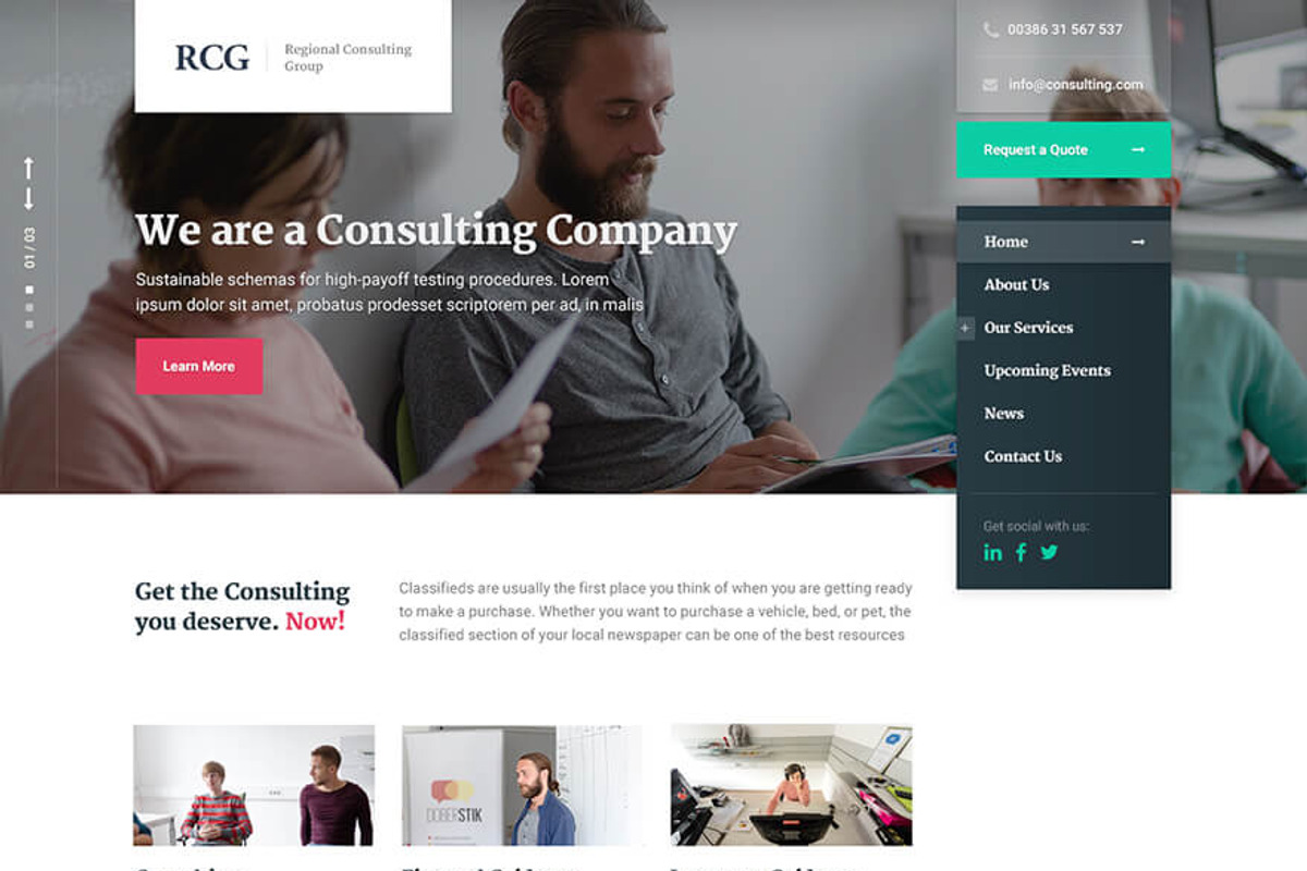 ConsultPress - Consulting Business, a WordPress Template by ProteusThemes