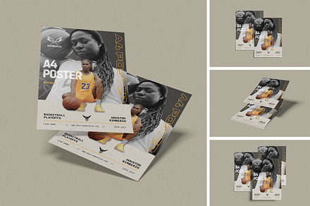 A4 Poster Mockup, a Books & Magazine Mockup by HanaSaka_Studio