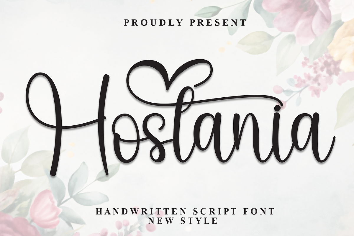 Hostania | Script Font, a Handwritten Font by Scratchones (Photo 1 of 9)