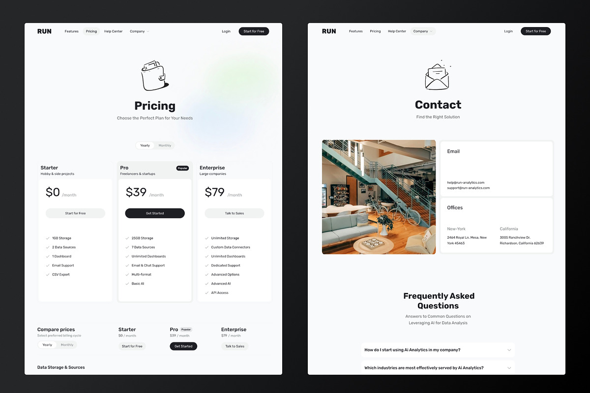 RUN — Saas & Ai Framer Template, a Landing Page Template by Slava Burian (Photo 4 of 4)