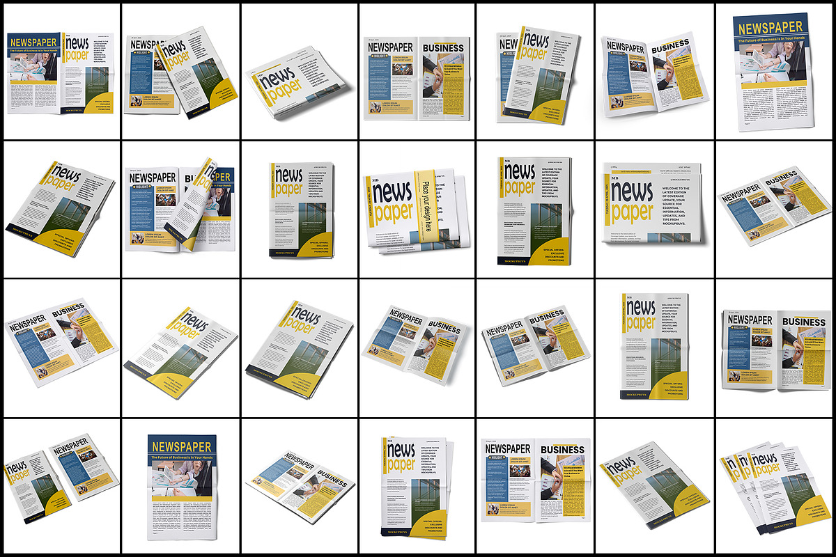 Newspaper Mockup, an Advertising Mockup by mockupbuys (Photo 1 of 2)