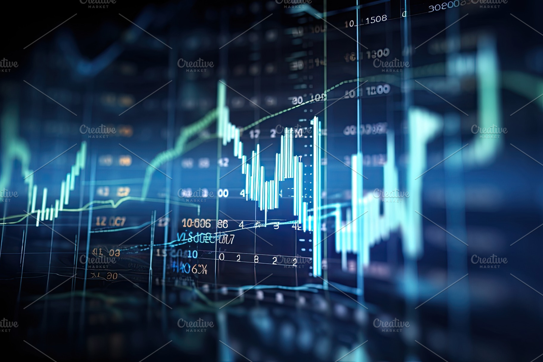 financial graph on abstract screen a, a Photo by Iftikhar Alam