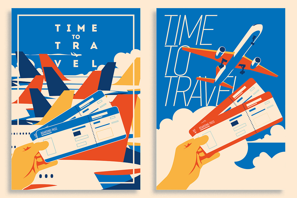 16 AirTravel Illustrations, a Decorative Illustration by Alexander Baidin (Photo 8 of 12)