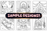 Bold and Easy Fluffy Times Coloring, an Animal Illustration by Craftsbeefy (Thumbnail 2 of 4)