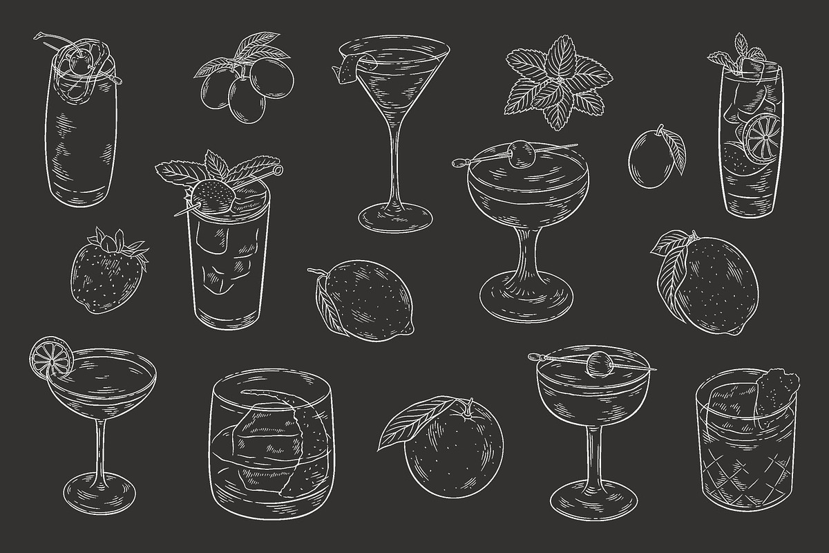 Cocktail Clipart Illustrations, an Object Graphic by DesignerCandies (Photo 3 of 4)