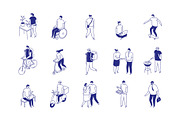150+ Isometric Line People Set, a Person Illustration by Vector_Art (Thumbnail 12 of 16)