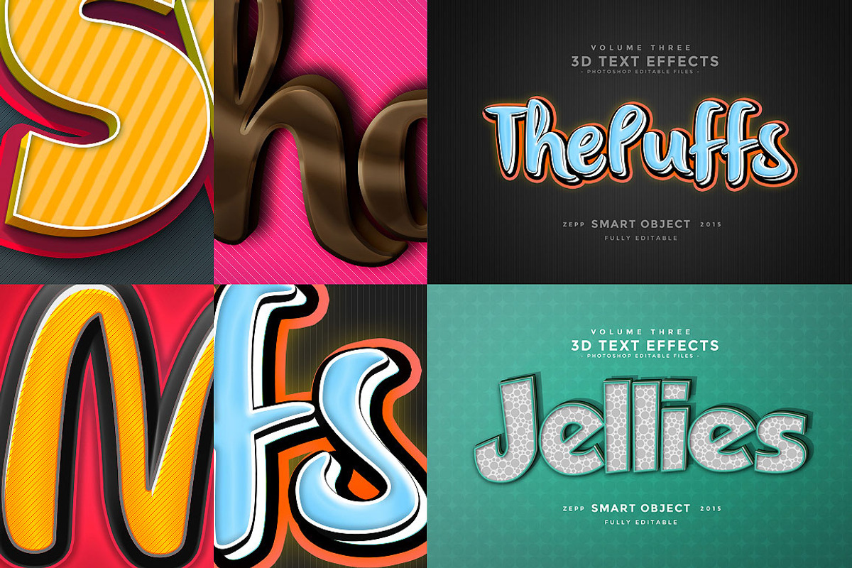 150 3D Text Effects for Photoshop, a Brushes & More by Graphicdome (Photo 36 of 71)