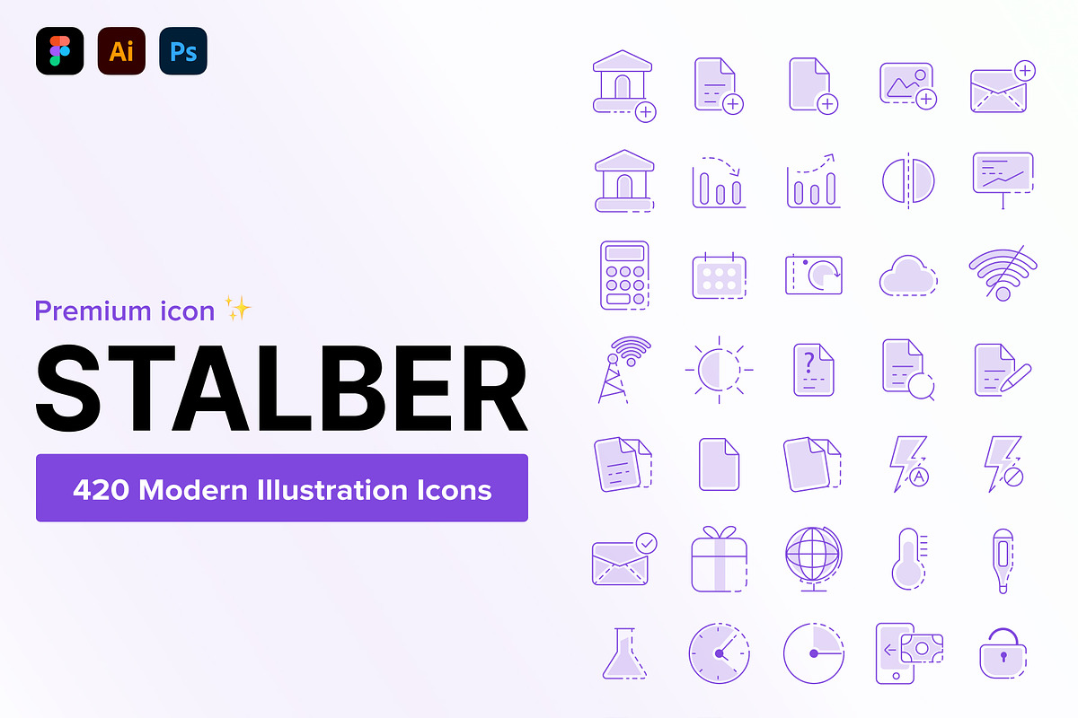 Stalber Illustration Icon Set, an Outline Icon by BROCZ Store (Photo 1 of 8)