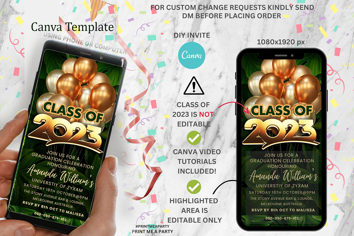 Graduation Announcement Template, an Invitation Template by artinspirestudio