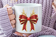 Christmas Coquette Bow Png, an Illustration by Craft Nest (Thumbnail 4 of 6)