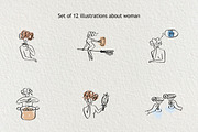 Set of 12 illustrations about woman, a Person Illustration by Lyolya Profitrolya (Thumbnail 2 of 3)