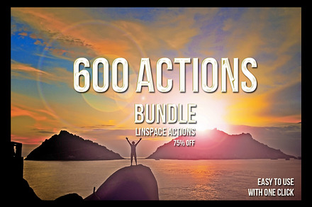(75% OFF) 600 PS Actions Bundle