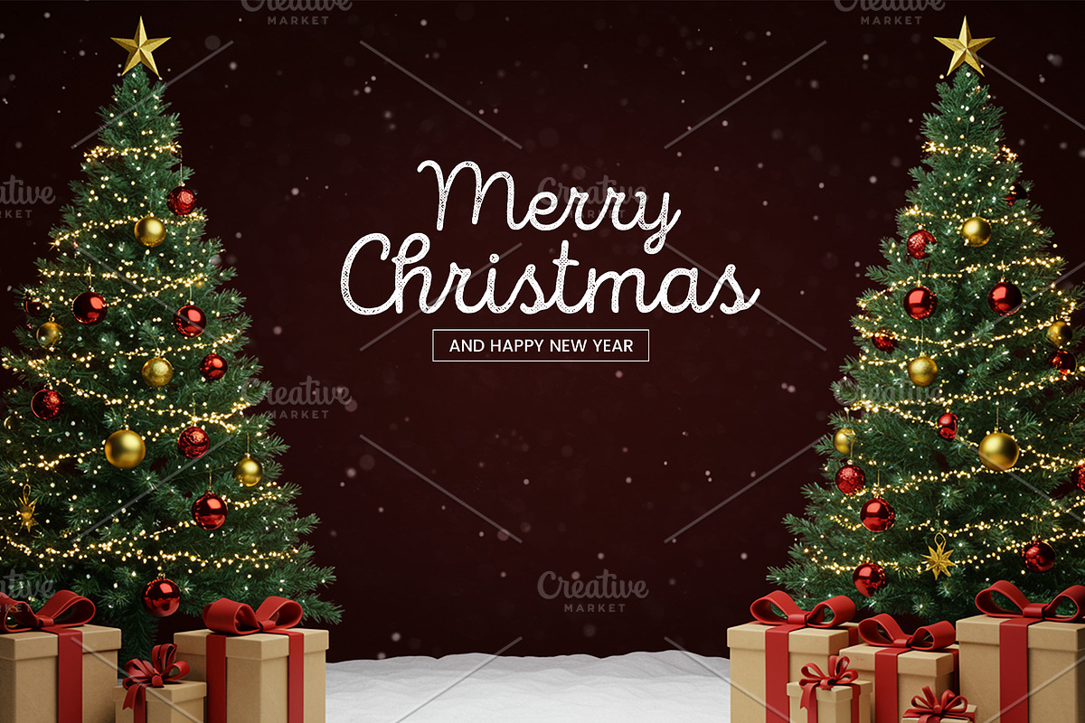 Template Merry Christmas & New Year, a Social Media Template by Qaseem Zaidi Graphics