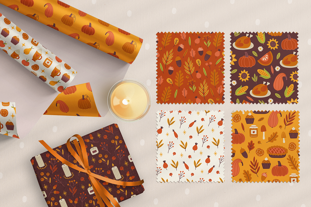 Happy Thanksgiving Kit, a Seasonal Illustration by miumiu (Photo 4 of 15)