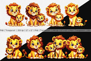 Lion Mother's Day Clipart, a Graphic by Artnoy (Thumbnail 2 of 5)