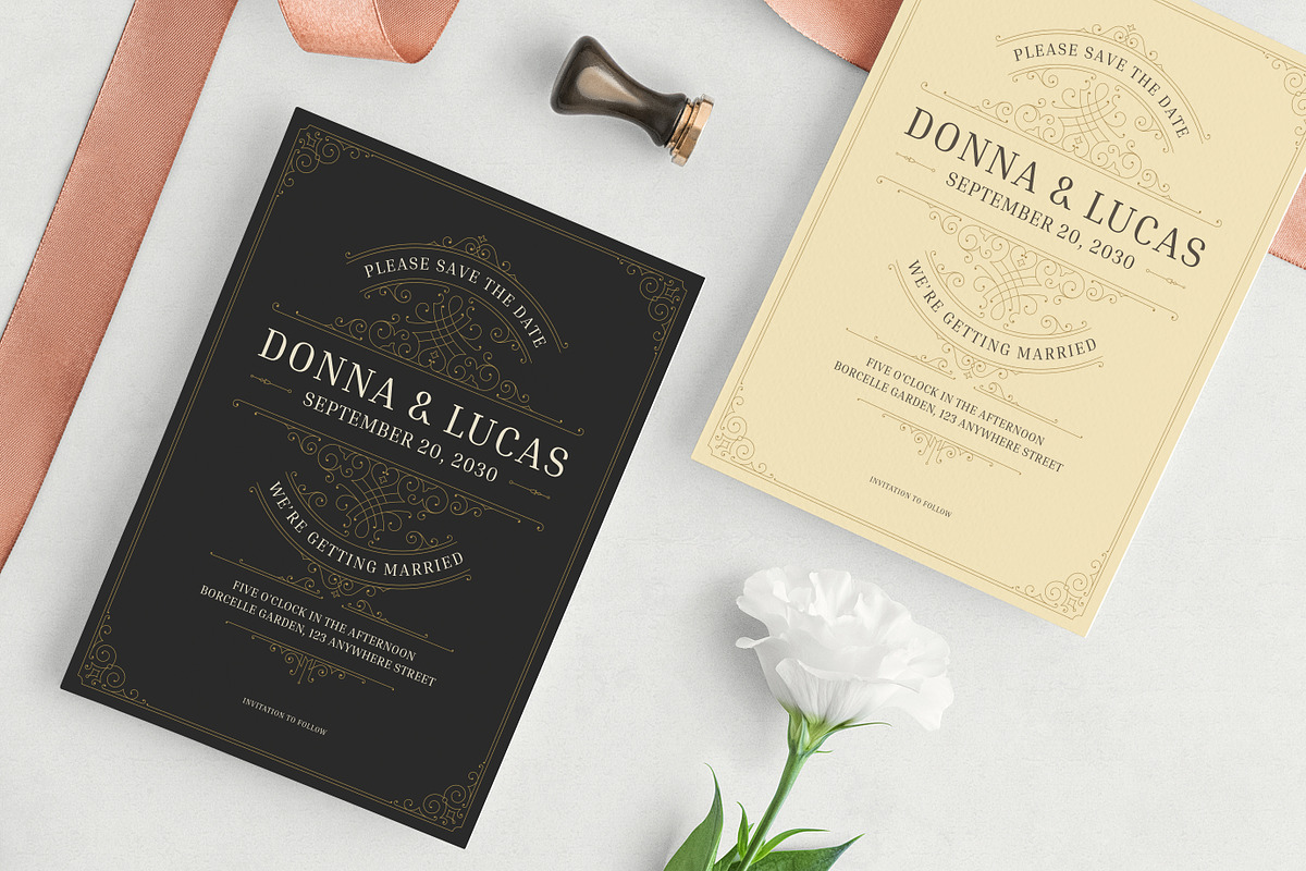 Save the Date Canva Template, an Invitation Template by Vasya Kobelev (Photo 2 of 7)