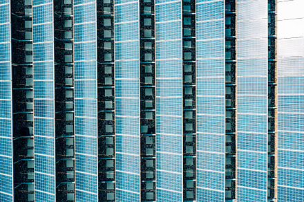 Solar Panels in Aerial View.