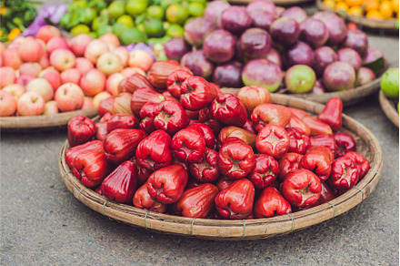 red rose apples, homphu, Syzygium, a Food & Drink Photo by Elizaveta Galitskaya