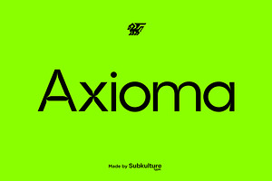 Axioma - Ink trap Sans Serif, a Sans Serif Font by subkulturetype