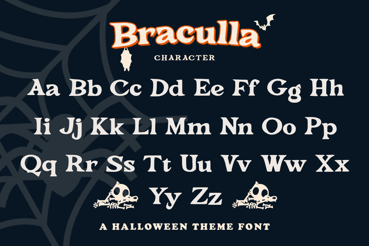 Braculla - A Halloween Serif, a Serif Font by Pandeka Studio (Photo 7 of 9)