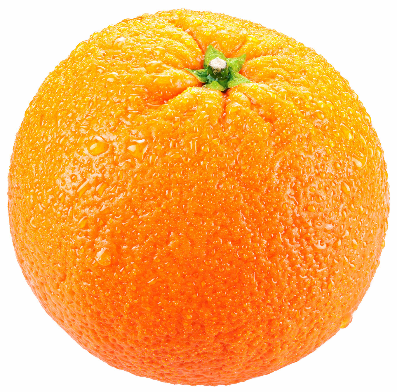 Orange isolated on a white background image with a maximum depth of