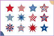 Various Patriotic Stars Clipart Set, an Object Illustration by Gfx Expert Team (Thumbnail 3 of 3)
