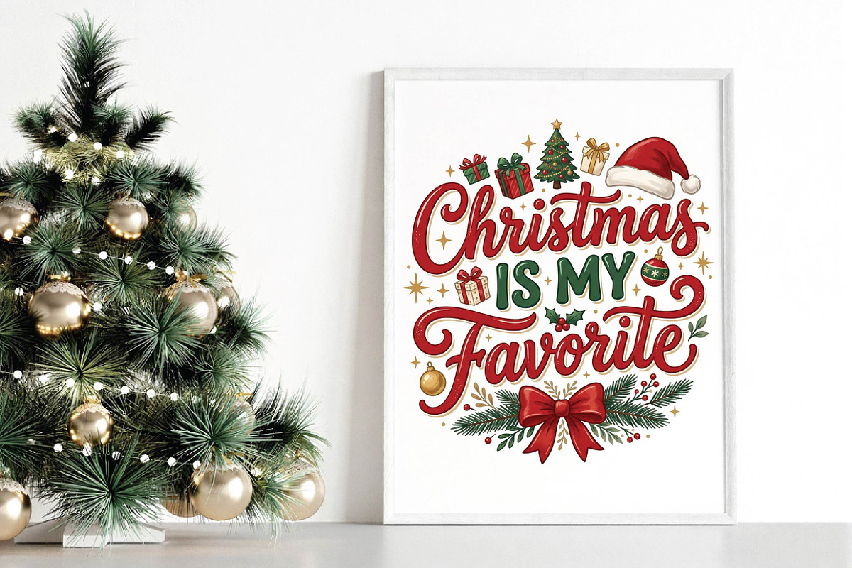 Christmas Is My Favorite PNG Design, a Seasonal Illustration by DreamPrint404 (Photo 5 of 6)
