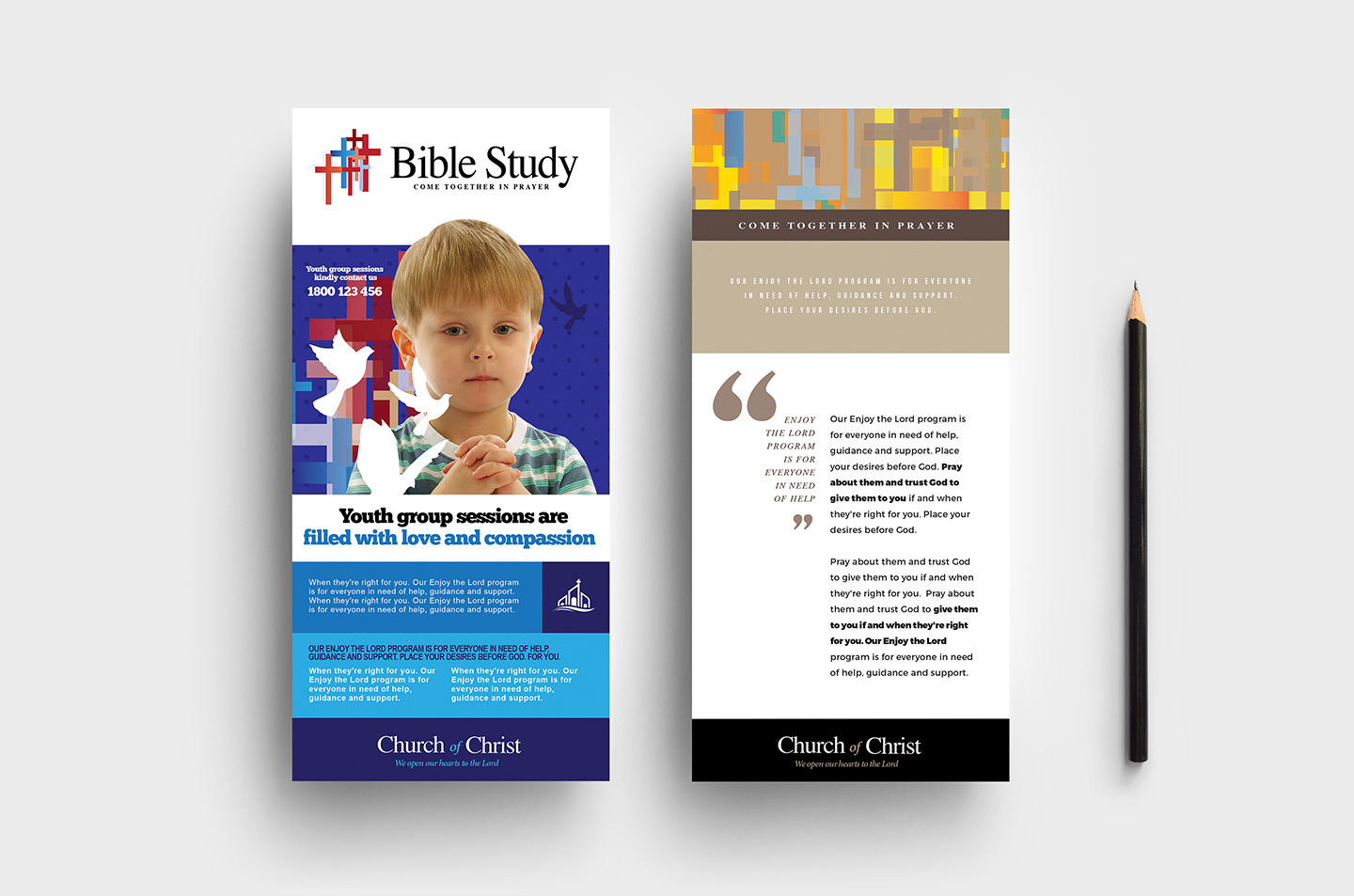 Church DL Card Template | Card Templates ~ Creative Market